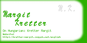 margit kretter business card